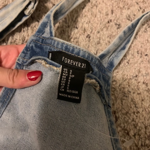 Acid Wash Denim Overall Dress - Picture 4 of 5